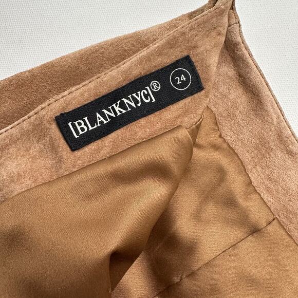 BLANKNYC Tan Suede Mini Skirt with Buckles - Picture 5 of 6